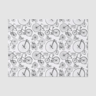 Papel De Seda PERSONALIZADO del patrón de bicicletas y bicicleta