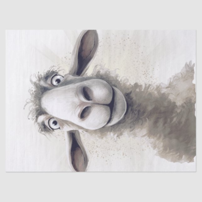 Papel De Seda Personalizado divertida de ovejas (Anverso)