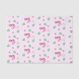 Papel De Seda Personalizado Flamingo Patrón de Flores Tropicales