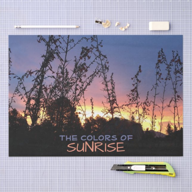 Papel De Seda Personalizado Horizon Sunrise Fotografía Desnuda (Artesanía)