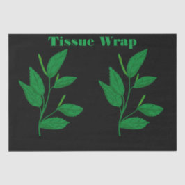 Papel De Seda Personalizado Leaf Image Kelly Green Text