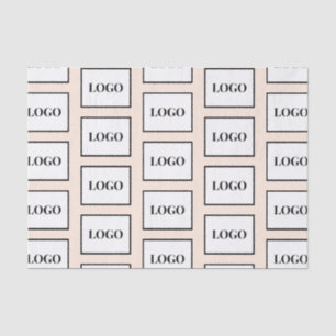 Papel De Seda Personalizado Neutral Beige con logotipo comercial