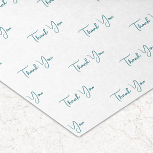Papel De Seda Personalizado Patrón de texto Verde azulado Gracia
