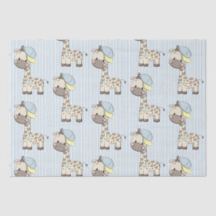 Papel De Seda Personalizado Personalizado Baby Boy Giraffe Tejid
