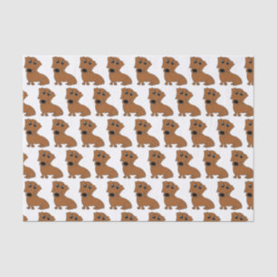 Papel De Seda personalizado rojo dachshund
