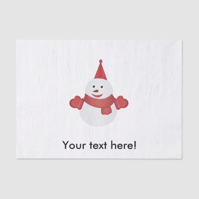 Papel De Seda Personalizado Snowman (Anverso)