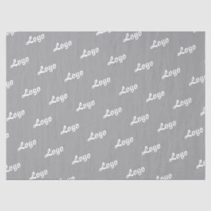 PAPEL DE SEDA PERSONALIZADO SU LOGO MODERNO ELEGANTE GRIS