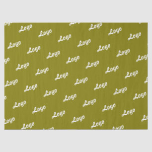PAPEL DE SEDA PERSONALIZADO SU LOGO MODERNO ESTILOSO OLIVA VERDE
