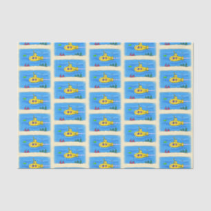 Papel De Seda Personalizado submarino feliz