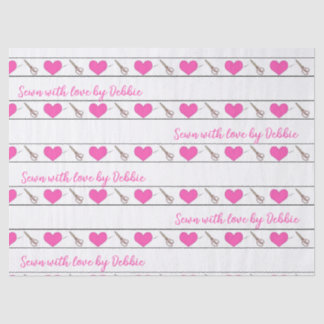 Papel De Seda Personalizado temática de coser corazón grande