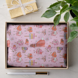 Papel De Seda Personalizados de San Valentín Retro Groovy