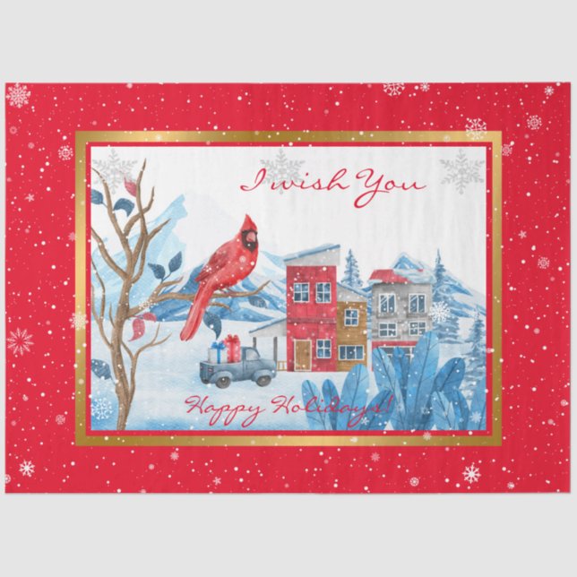 Papel De Seda Personalizar Cardinal Y Paisajista (Anverso)