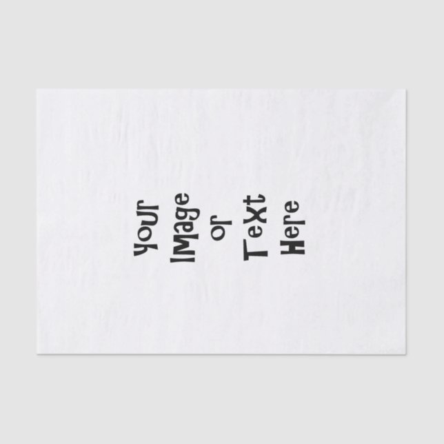 Papel De Seda Personalizar con imágenes y texto personalizados (Anverso)