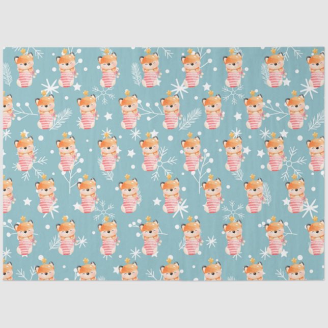 Papel De Seda Personalizar de Fox Holidays (Anverso)