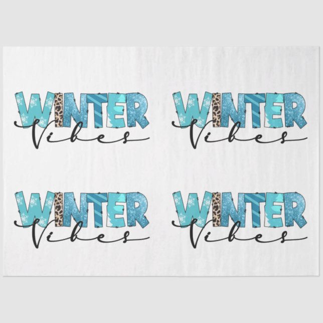 Papel De Seda Personalizar de Winter Vibes (Anverso)