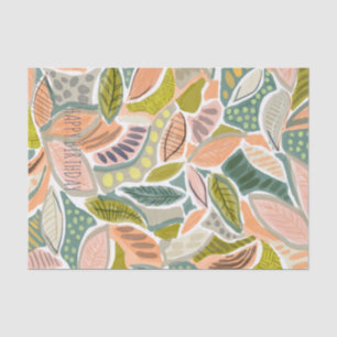 Papel De Seda Personalizar hojas tropicales de Bonito