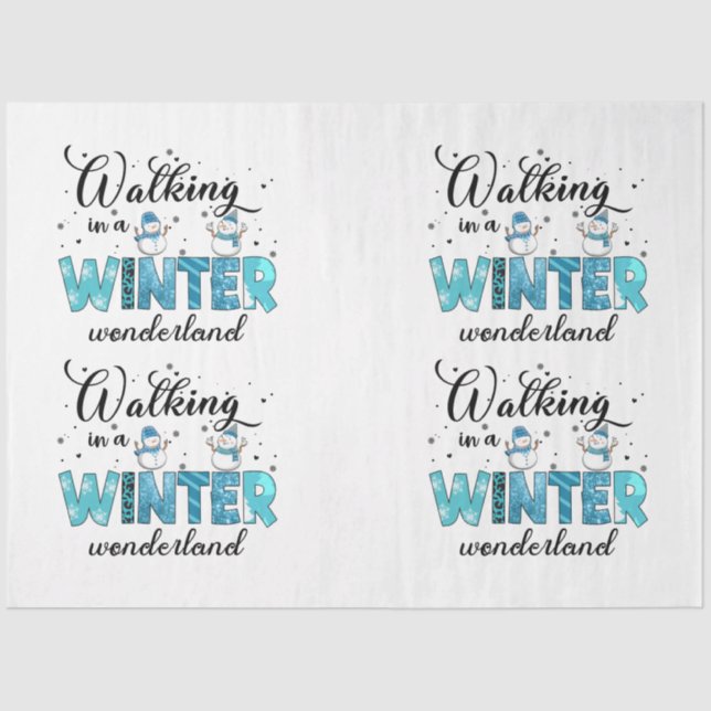Papel De Seda Personalizar Winter Wonderland (Anverso)