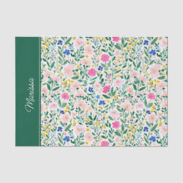 Papel De Seda Personalized Colorful Floral