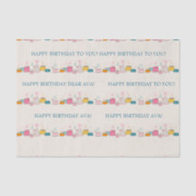 Personalized Party Tissue – Doodle Cakes on Cream