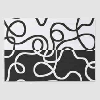 Papel De Seda Persuasión lineal I: Resumen en blanco y negro