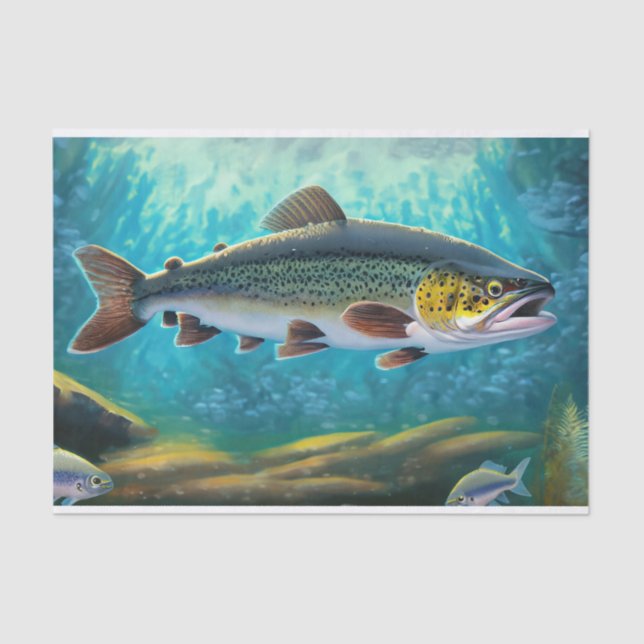 Papel De Seda Pesca de trucha (Anverso)