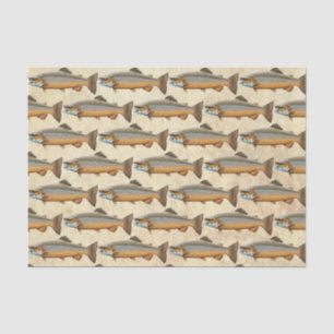 Papel De Seda Pesca de trucha marrón