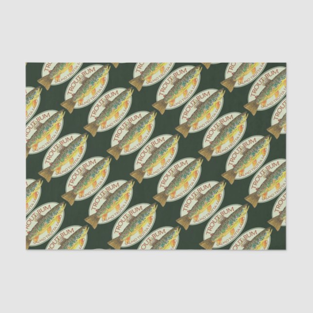 Papel De Seda Pesca divertida de trucha - TROUT BUM - (Anverso)