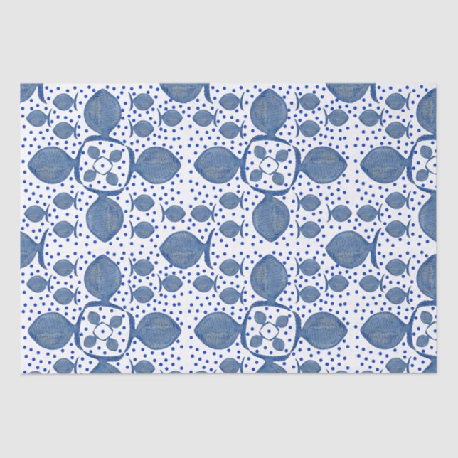 Papel De Seda Pescado azul (Anverso)