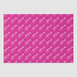 Papel De Seda Pescado bonito blanco en rosa caliente