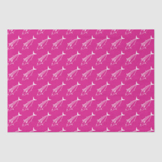 Papel De Seda Pescado bonito blanco en rosa caliente