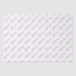 Papel De Seda Pescado bonito dulce en rosa y blanco pastel