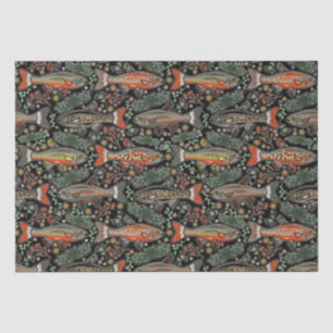 Papel De Seda Pescado de agua dulce, diseño elegante, trucha, pe