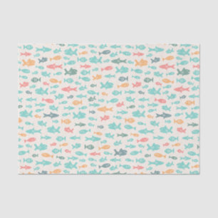 Papel De Seda Pescado Natación Náutica Patrón de vida marina