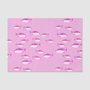 Papel De Seda Pescado rosa