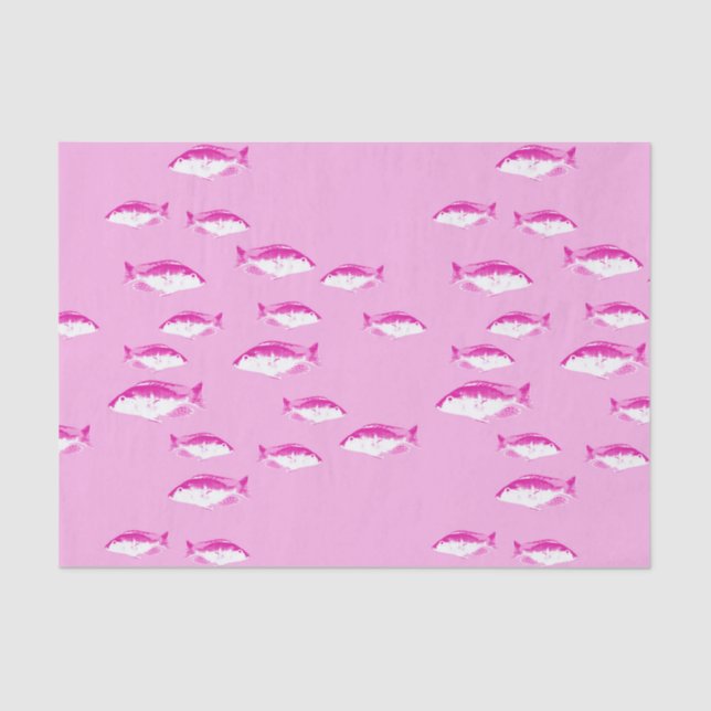 Papel De Seda Pescado rosa (Anverso)