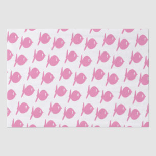 Papel De Seda Pescado rosa gracioso
