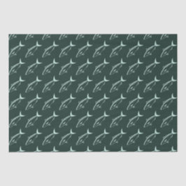 Papel De Seda Pescado salmón australiano en Aqua en verde Carrer