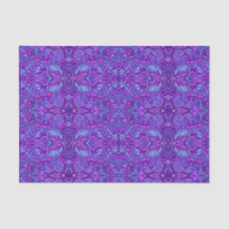 Papel De Seda Pescado subacuático Patrón bohemio árabe morado