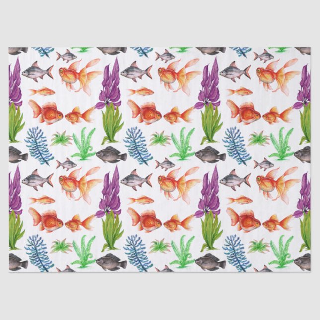Papel De Seda Pescado tropical (Anverso)