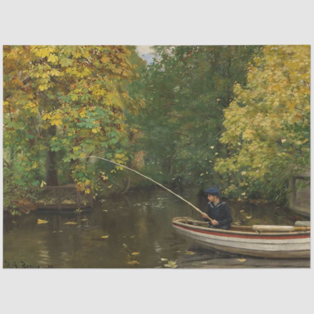 Papel De Seda Pescador (por Hans Andersen Brendekilde) (Anverso)