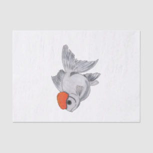 Papel De Seda Pescados blancos y anaranjados del mascota del