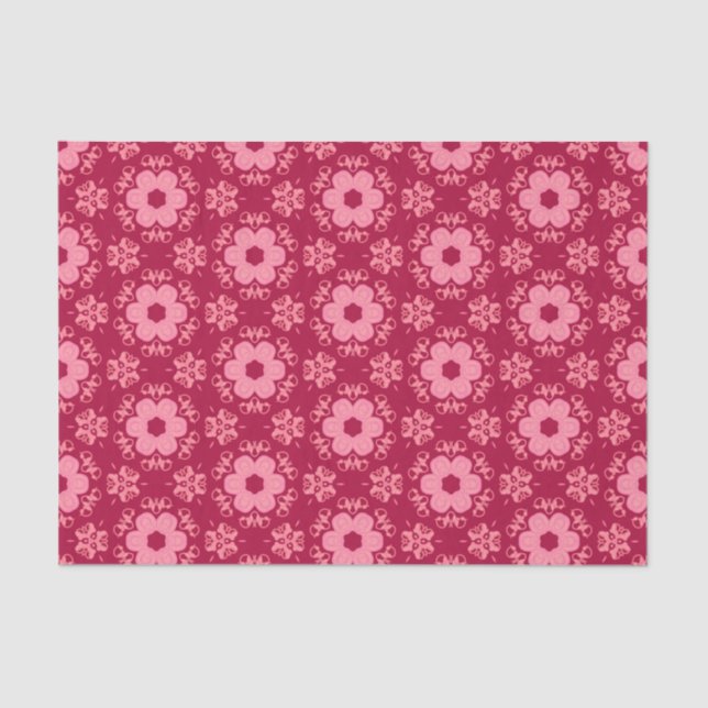 Papel De Seda Pésima Prairie Rosework Crimson Pink Petal (Anverso)