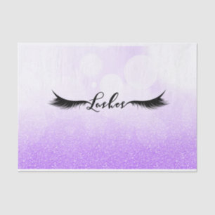 Papel De Seda Pestañas con Brillo Purpura Sparkle Belleza