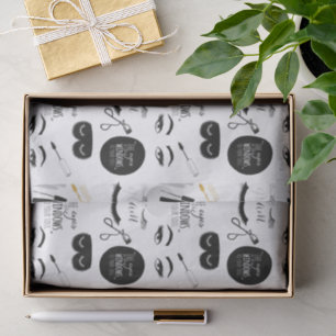 Papel De Seda Pestañas negras doradas Cumpleaños Glam