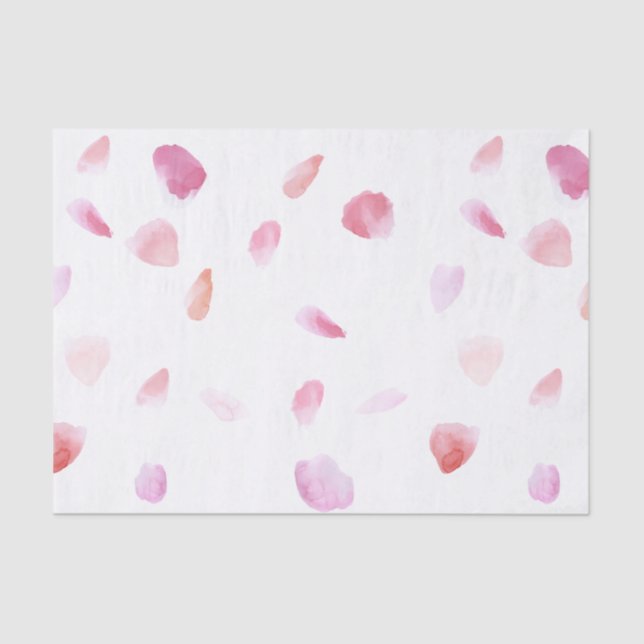 Papel De Seda Petales de Rosa románticos (Anverso)