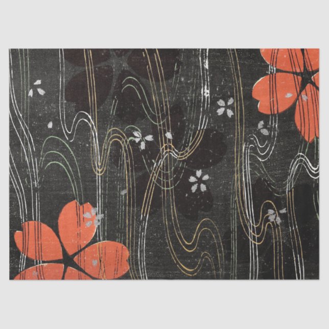 Papel De Seda Petales hawaianos hibiscus en el agua (Anverso)