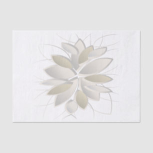 Papel De Seda pétalos de piedra blanca