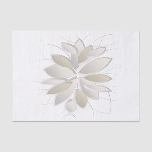 Papel De Seda pétalos de piedra blanca (Anverso)