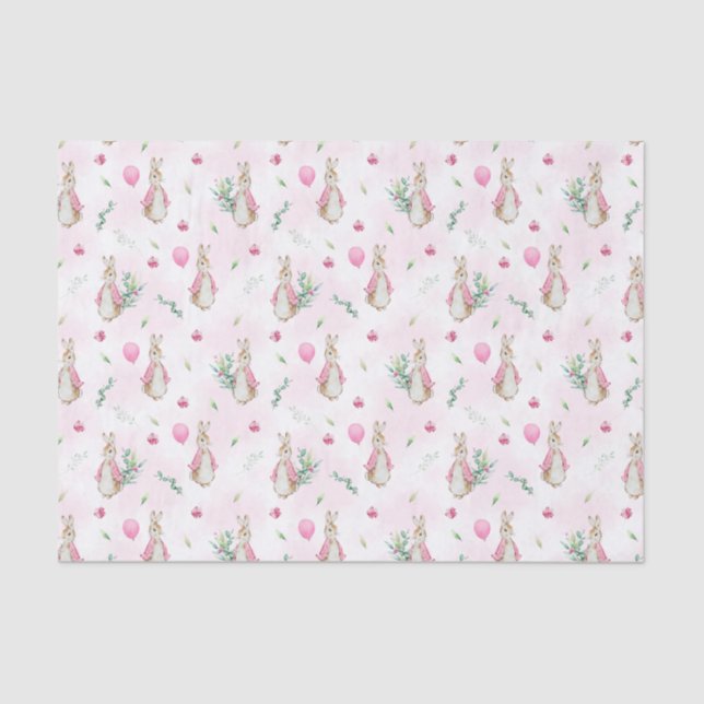 Papel De Seda Peter Rabbit Baby Pink (Anverso)