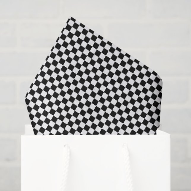 Papel De Seda Petite Black and White Checks (Bolsa de regalo)
